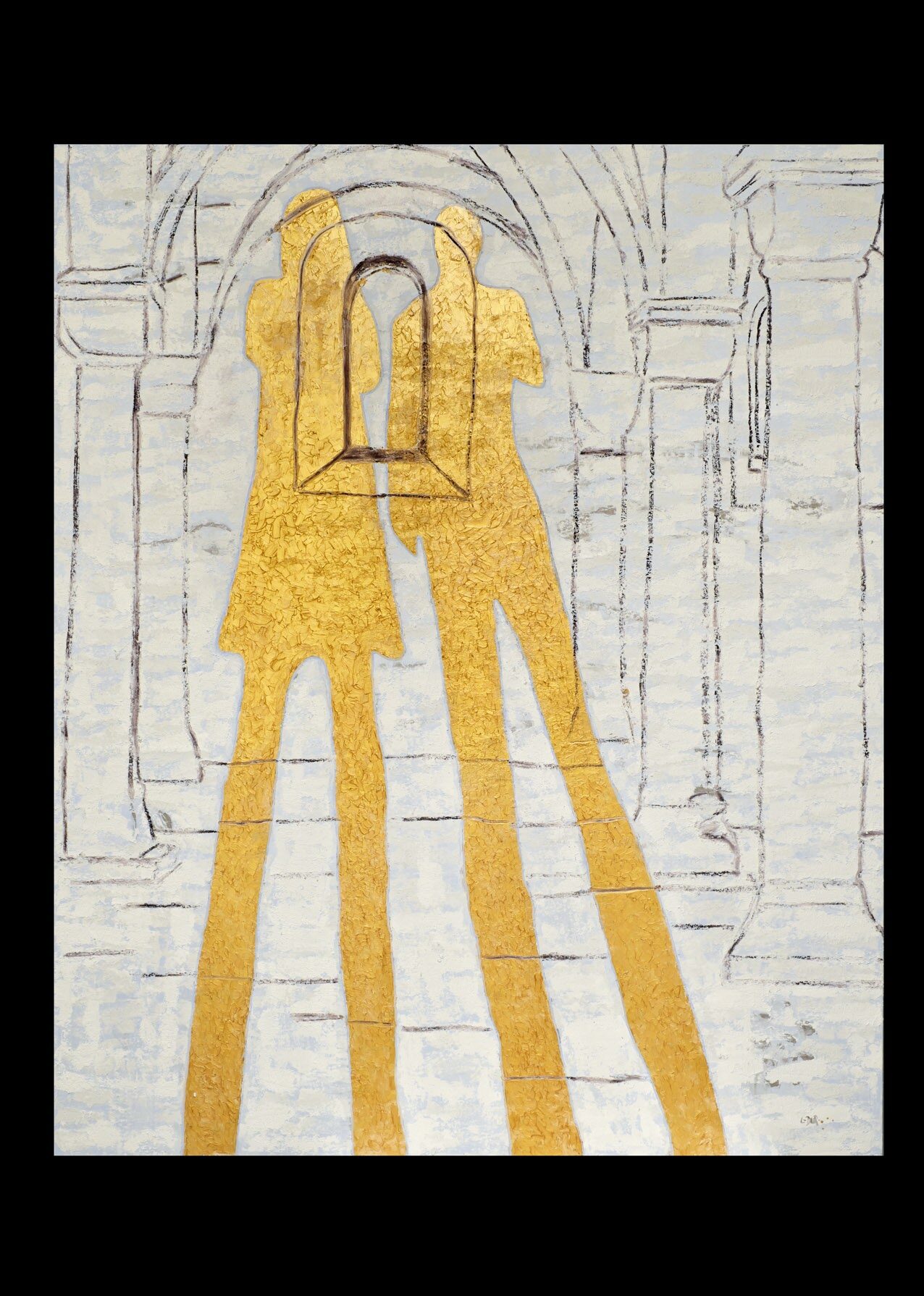 Krypta , 220 x 180 cm , Öl auf Leinwand